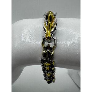 Gold Silver S925 Dragon Head Link Bracelet